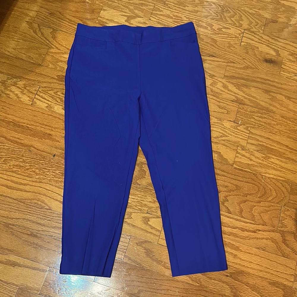 Chico’s electric blue ankle pants crops size 2.5 (14)